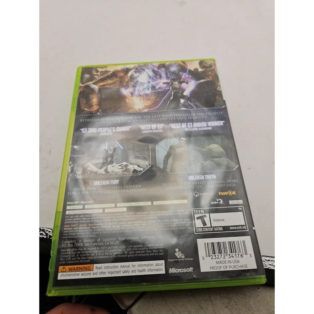 Star Wars: The Force Unleashed II (Xbox 360, 2010) Complete CIB Manual - GOOD